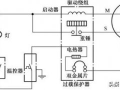 电虾机电路图(普通电冰箱电路的识图方法)